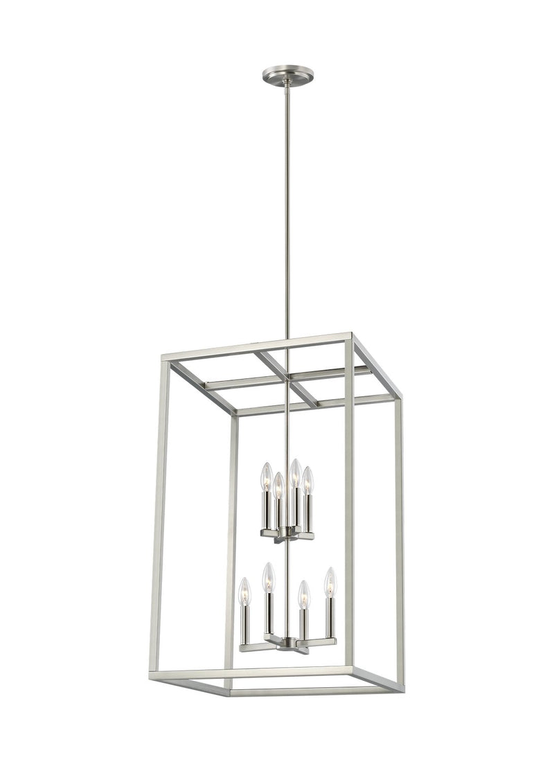 Moffet Street 8-Light Chandelier in Brushed Nickel
