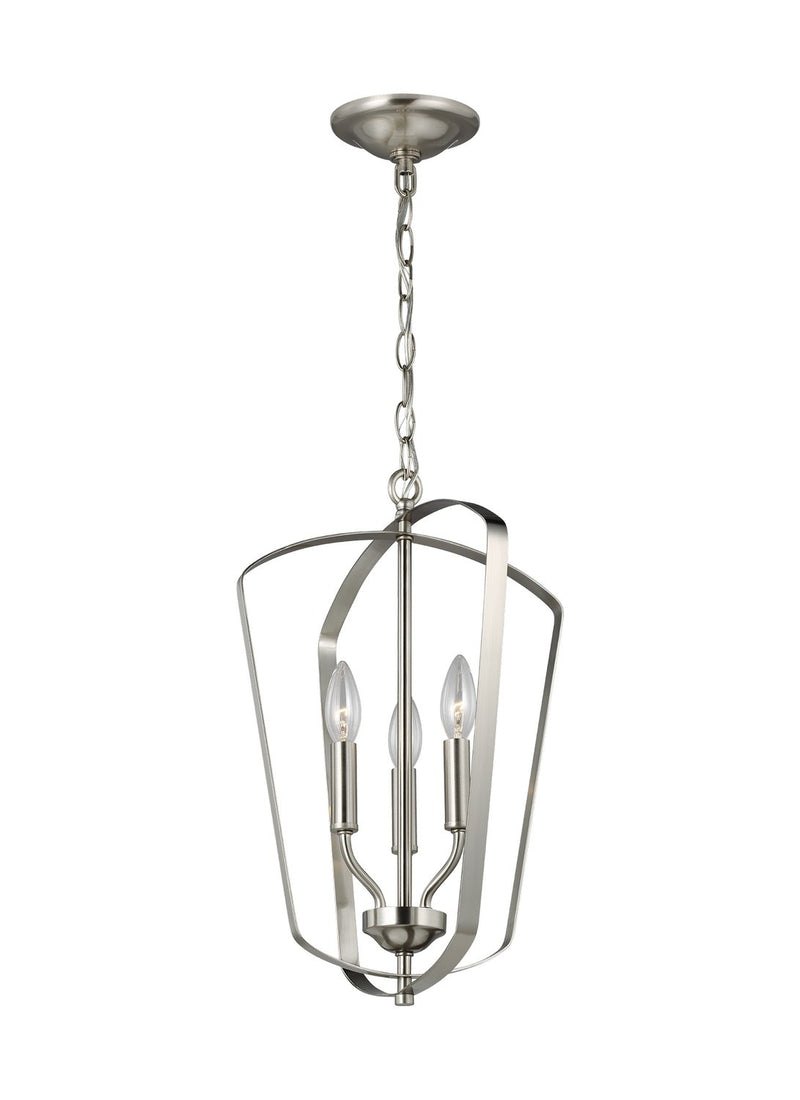 Romee 3-Light Chandelier in Brushed Nickel