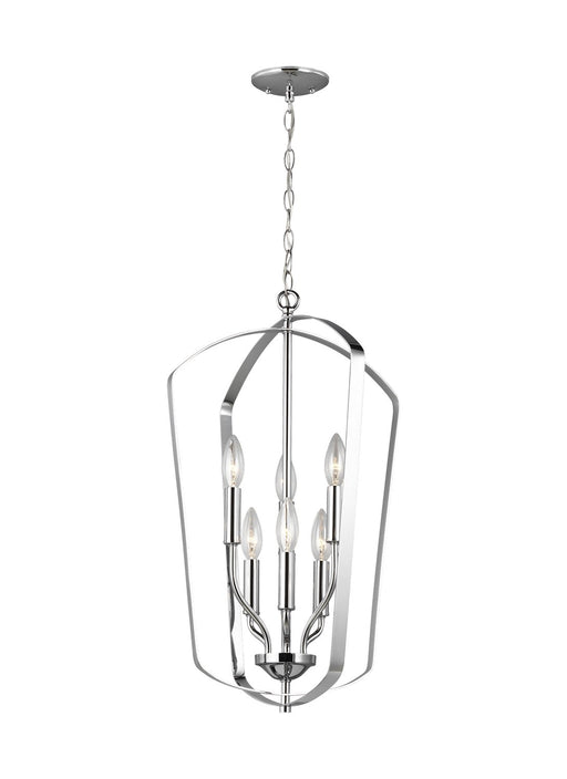 Romee 6-Light Chandelier in Chrome