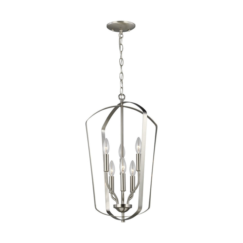 Romee 6-Light Chandelier in Brushed Nickel