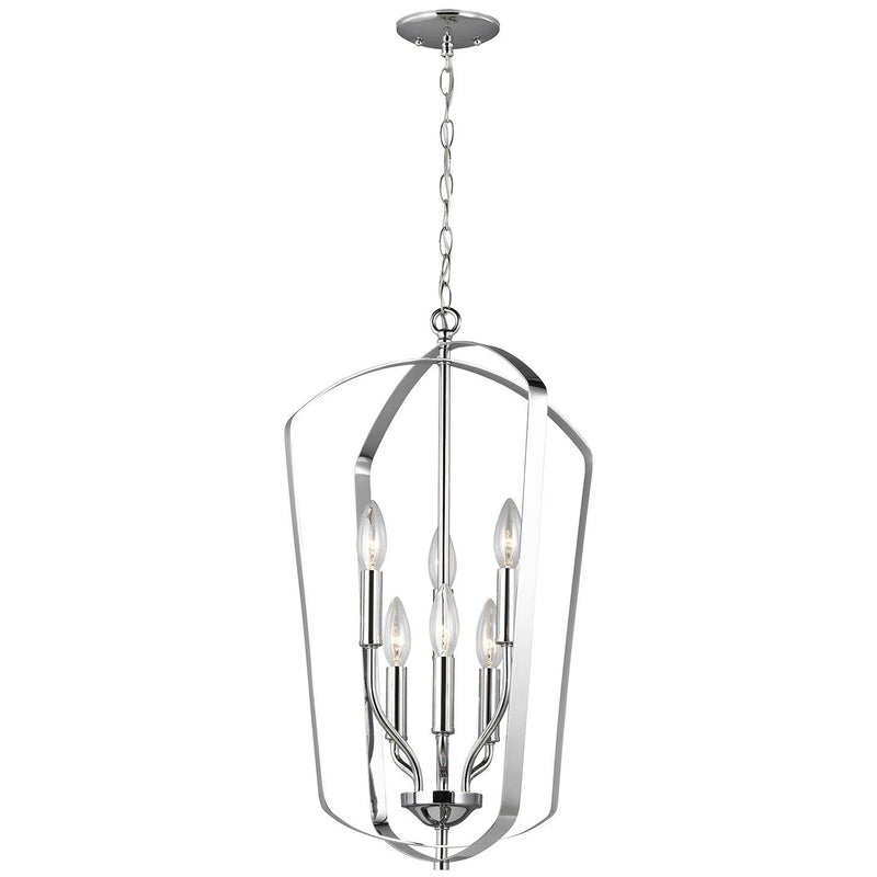 Romee 6-Light Chandelier in Chrome