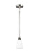 Seville One Light Mini-Pendant in Brushed Nickel
