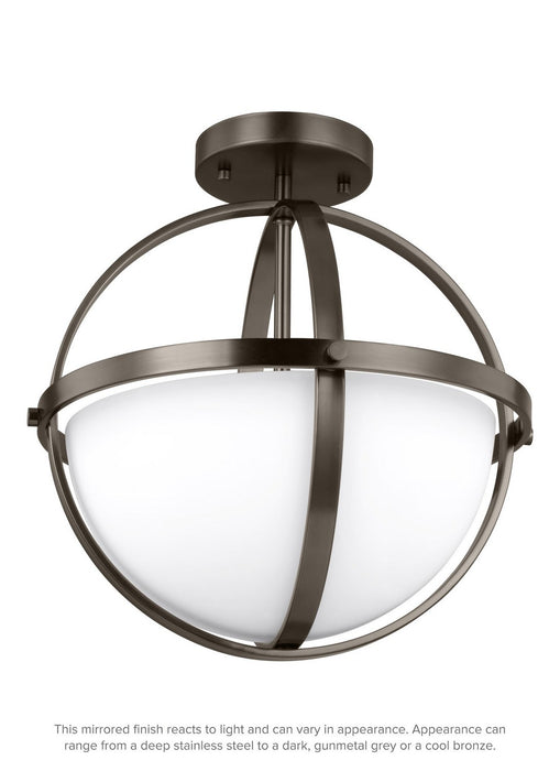 Alturas Two Light Semi-Flush Convertible Pendant in Brushed Oil Rubbed Bronze