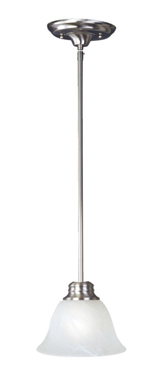 Malaga 1 Light Mini Pendant in Satin Nickel