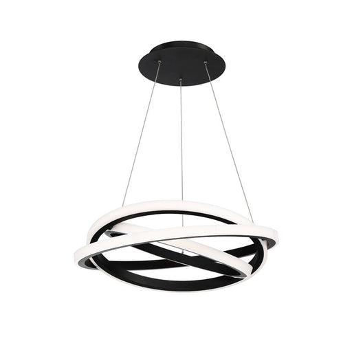 Veloce 3-Light 26" Pendant in Black