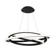 Veloce 3-Light 38" Pendant in Black