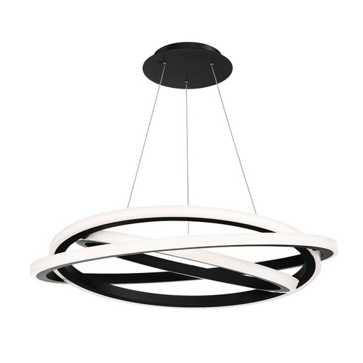 Veloce 3-Light 38" Pendant in Black