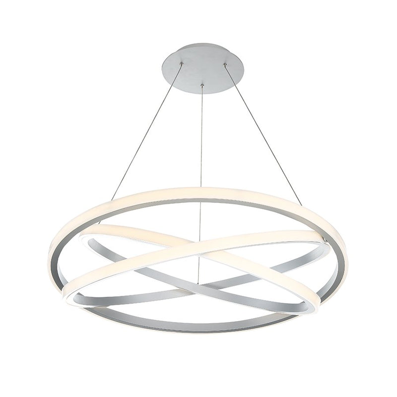 Veloce 3-Light 38" Pendant in Titanium