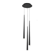 Cascade 3-Light Round Crystal Pendant in Black