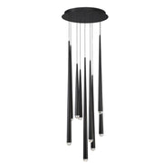 Cascade 9-Light Round Crystal Pendant in Black