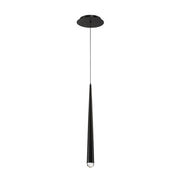 Cascade 19" Crystal Mini Pendant in Black