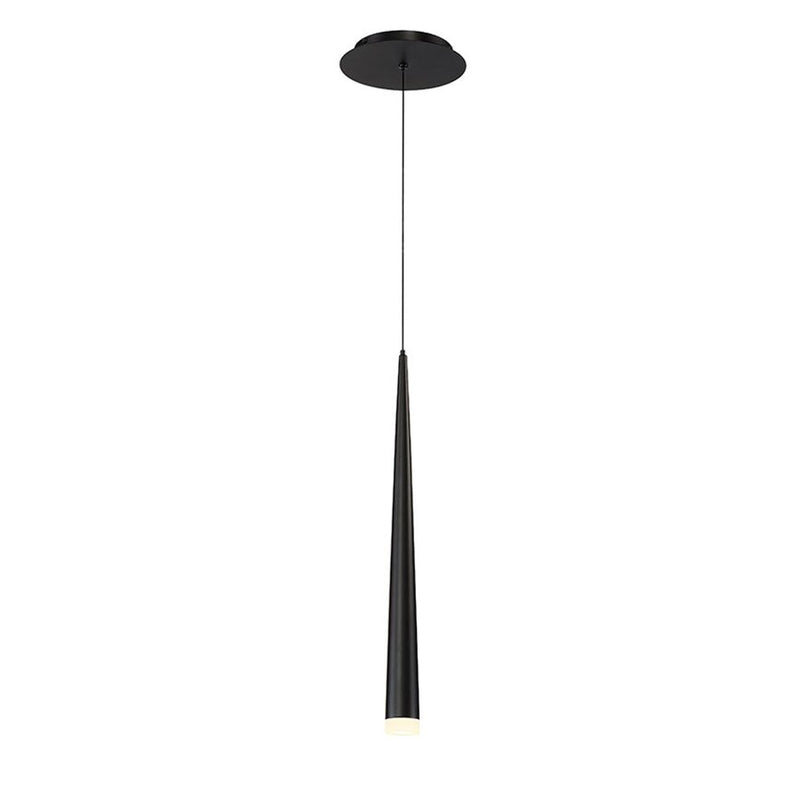 Cascade 19" Etched Mini Pendant in Black