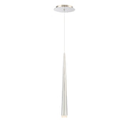 Cascade 19" Etched Mini Pendant in Polished Nickel