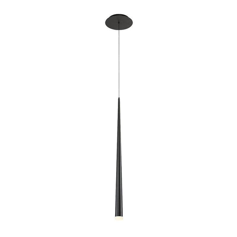 Cascade 28" Etched Mini Pendant in Black