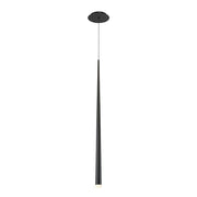 Cascade 37" Etched Mini Pendant in Black