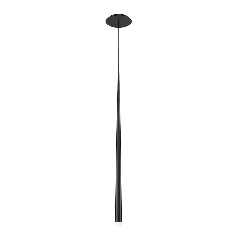 Cascade 37" Etched Mini Pendant in Black