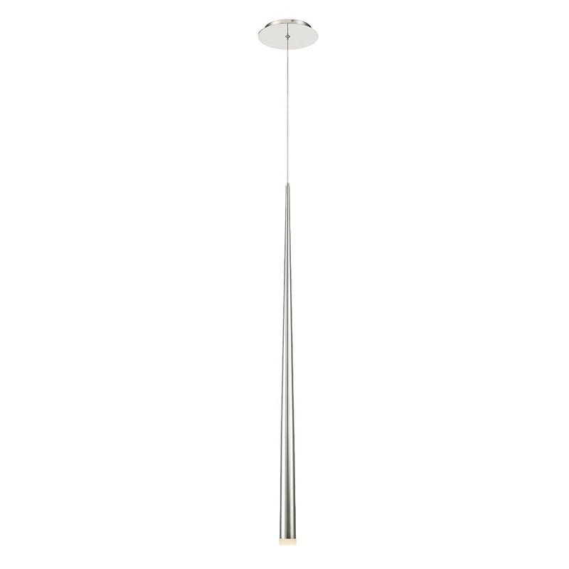 Cascade 37" Etched Mini Pendant in Polished Nickel