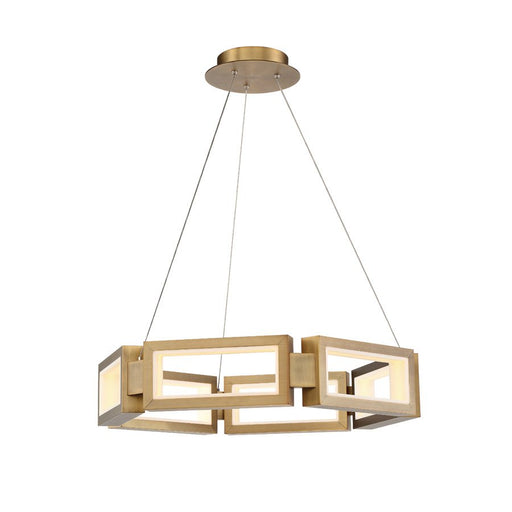 Mies 6-Light 26" Chandelier in Aged Brass