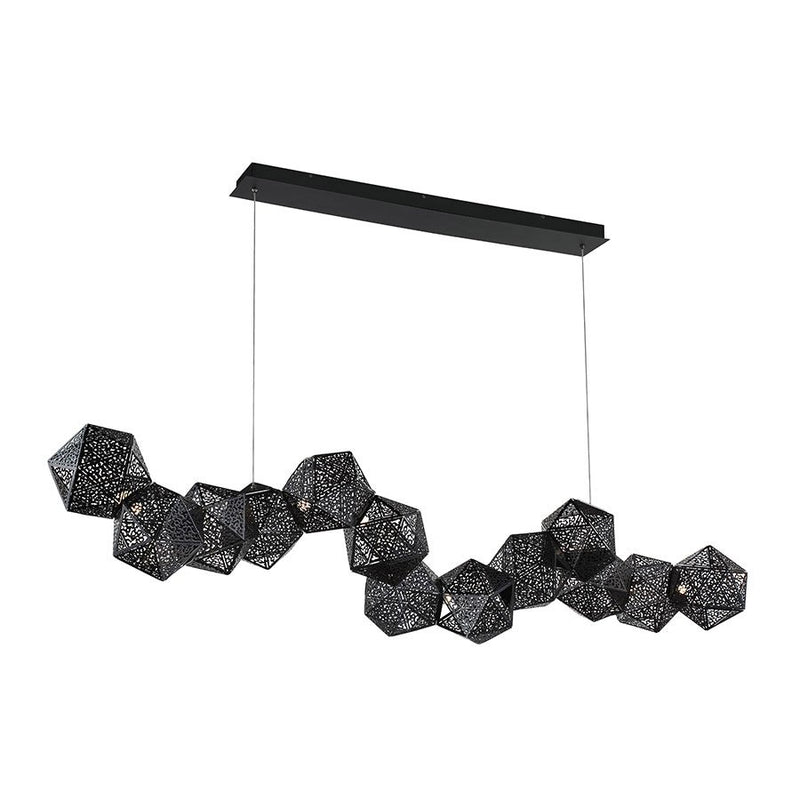 Riddle 13-Light Linear Pendant in Black