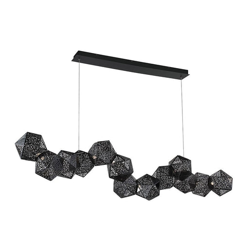 Riddle 13-Light Linear Pendant in Black