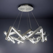 Chaos 20-Light Chandelier in Brushed Aluminum
