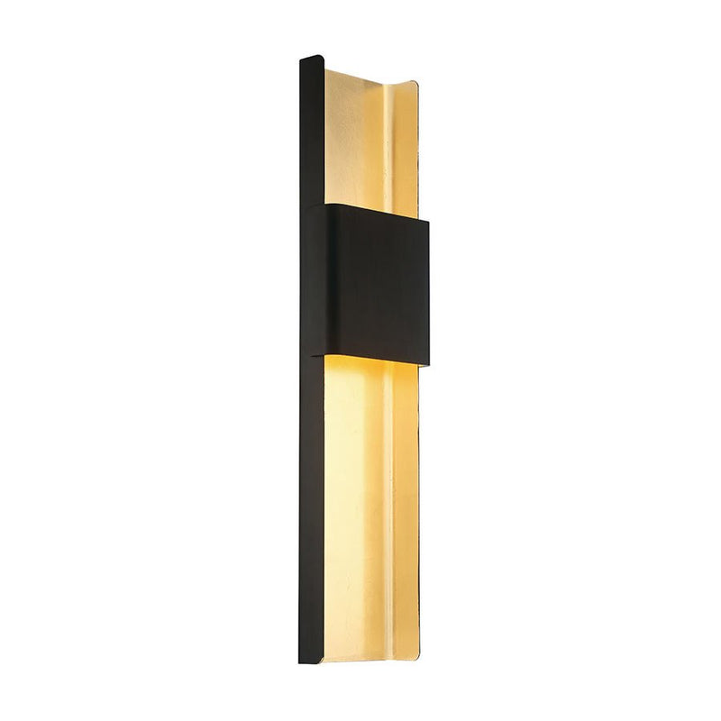 Tribeca 2-Light Wall Sconce in Bronze & Gold Leaf