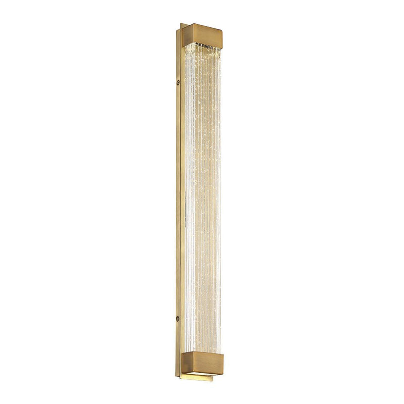 Tower 2-Light 27" Bath Vanity Light in Aged Brass