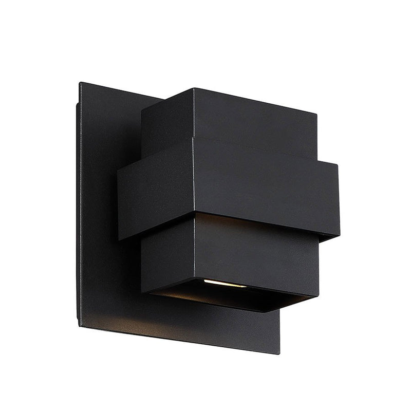 Pandora 2-Light 7" Outdoor Wall Sconce in Black