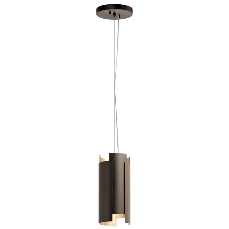 Moderne 2-Light Mini Pendant in Olde Bronze