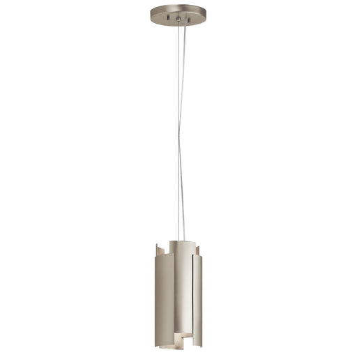 Moderne 2-Light Mini Pendant in Satin Nickel