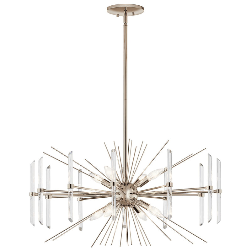 Eris 8-Light Chandelier in Polished Nickel