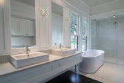 Aludra 1 Light 8" Wall Sconce in Integrated LED in a room setting
