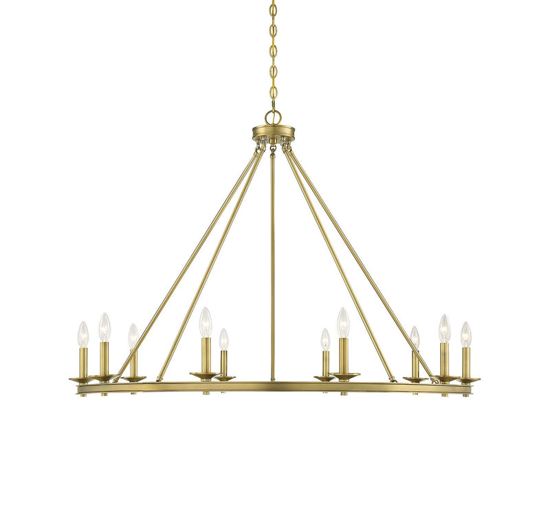 Middleton 10-Light Chandelier in Warm Brass