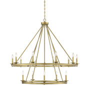 Middleton 15-Light Chandelier in Warm Brass