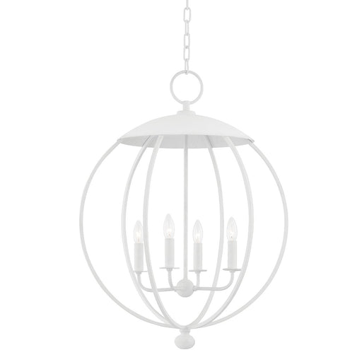 Wesley 4-Light Lantern Pendant in White Plaster