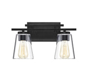 Calhoun 2-Light Bath Vanity Light in Black