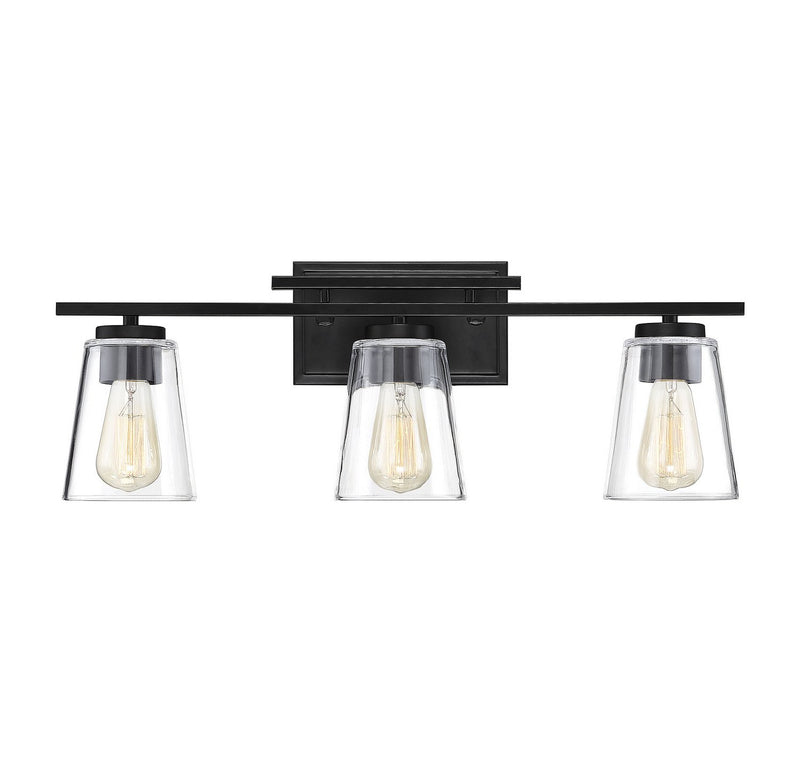 Calhoun 3-Light Bath Vanity Light in Black