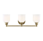 Melrose 3-Light Bath Vanity Light in Warm Brass