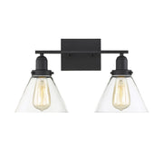Drake 2-Light Bath Vanity Light in Black