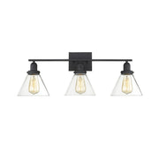 Drake 3-Light Bath Vanity Light in Black