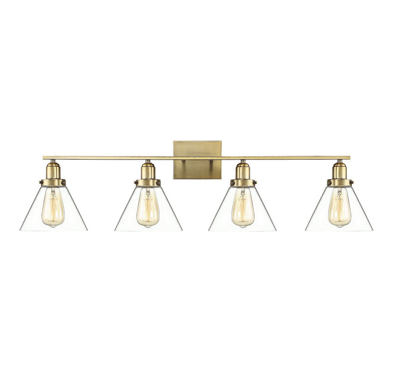 Drake 4-Light Bath Vanity Light in Warm Brass