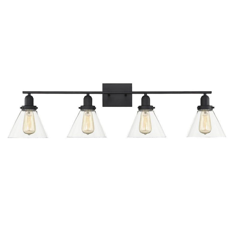 Drake 4-Light Bath Vanity Light in Black