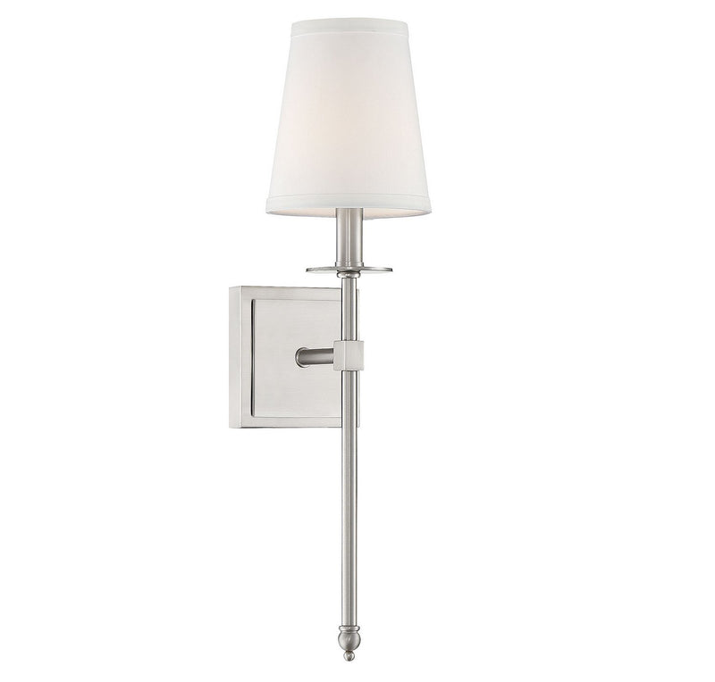 Monroe Small Bath Sconce in Satin Nickel