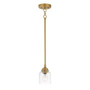 Acadia 1 Light Pendant in Natural Aged Brass