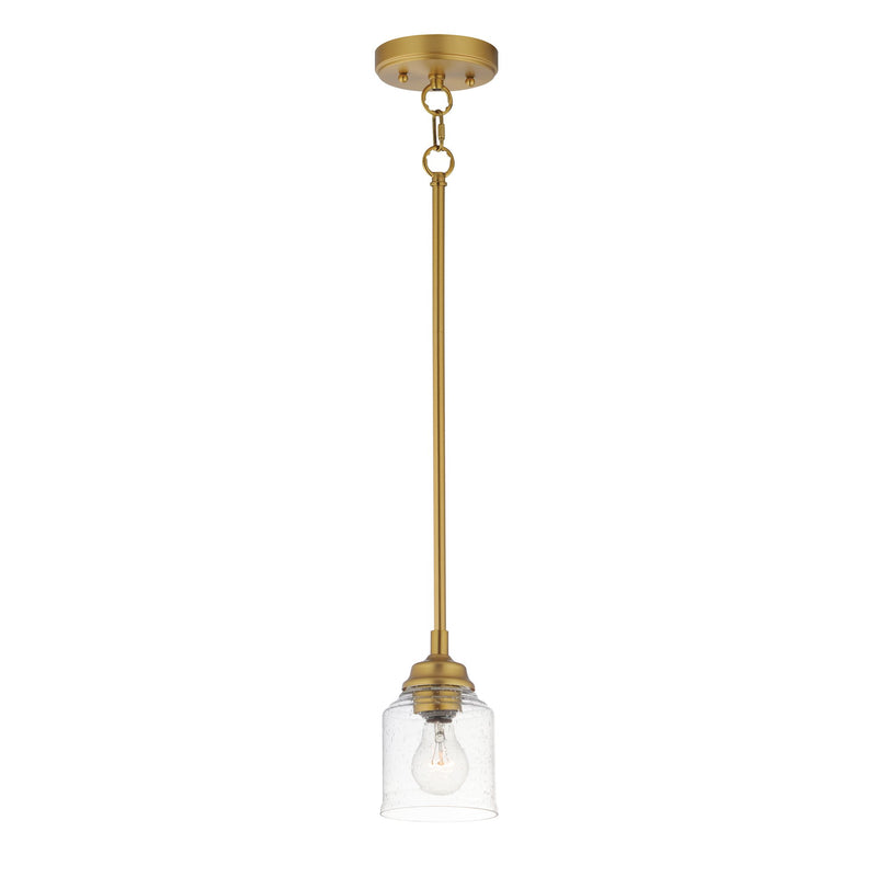 Acadia 1 Light Pendant in Natural Aged Brass
