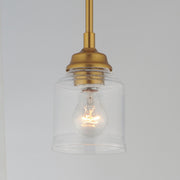 Acadia 1 Light Pendant in Natural Aged Brass