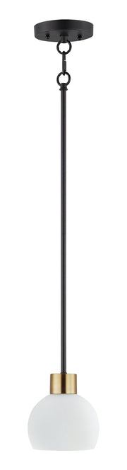 Coraline 1 Light Mini Pendant in Bronze / Satin Brass