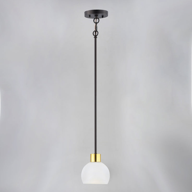 Coraline 1 Light Mini Pendant in Bronze / Satin Brass