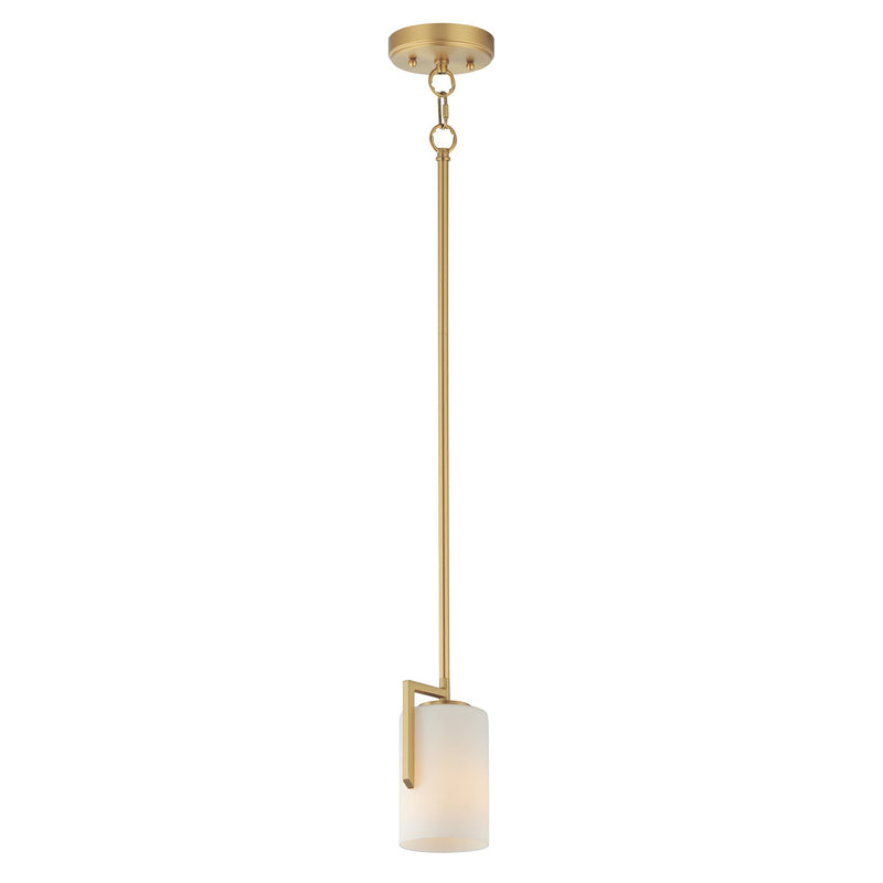 Dart 1 Light Pendant in Natural Aged Brass