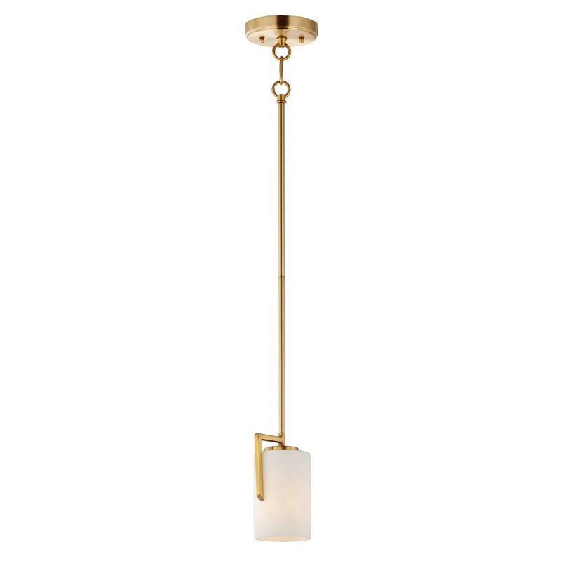 Dart 1 Light Pendant in Satin Brass